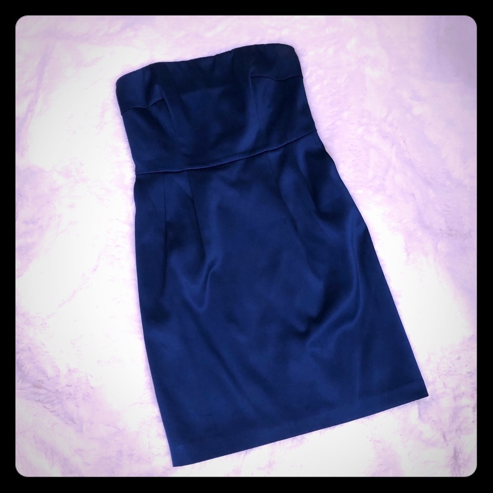 Like New Express Teal strapless short dress
